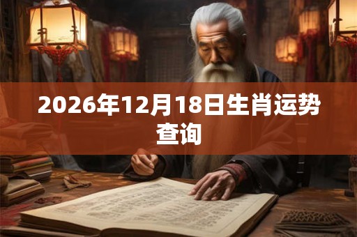 2026年12月18日生肖运势查询 2026年12月18日生肖运势查询