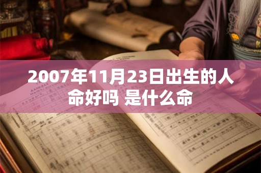 2007年11月23日出生的人命好吗 是什么命
