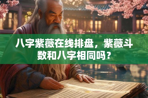 八字紫薇在线排盘，紫薇斗数和八字相同吗？