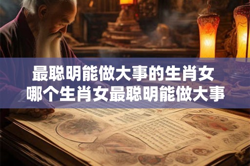 最聪明能做大事的生肖女 哪个生肖女最聪明能做大事