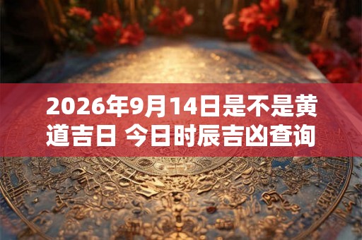 2026年9月14日是不是黄道吉日 今日时辰吉凶查询