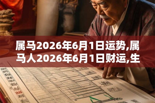 属马2026年6月1日运势,属马人2026年6月1日财运,生肖马2026年6月1日运势 属马2026年6月1日运势,属马人2026年6月1日财运,生肖马2026年6月1日运势