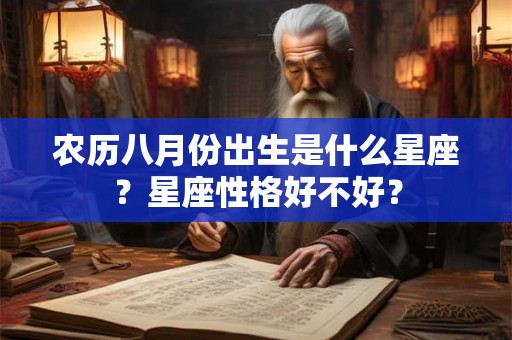 农历八月份出生是什么星座？星座性格好不好？