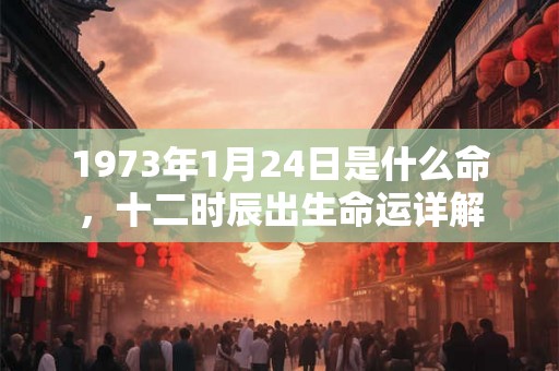 1973年1月24日是什么命，十二时辰出生命运详解
