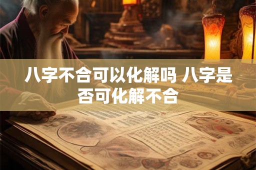八字不合可以化解吗 八字是否可化解不合