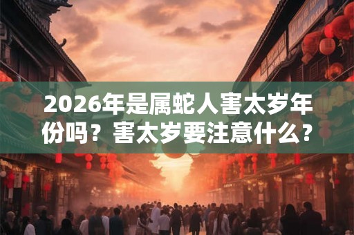 2026年是属蛇人害太岁年份吗？害太岁要注意什么？