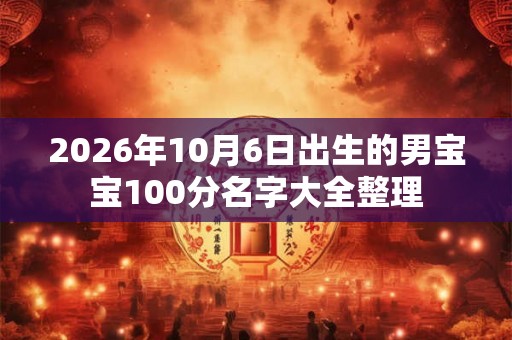 2026年10月6日出生的男宝宝100分名字大全整理 2026年10月6日出生的男宝宝100分名字大全整理