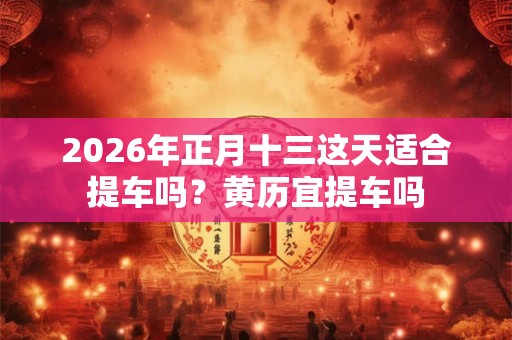 2026年正月十三这天适合提车吗？黄历宜提车吗
