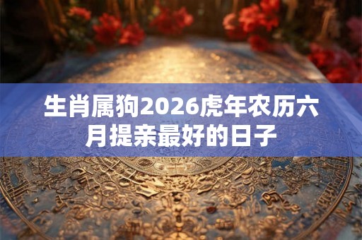 生肖属狗2026虎年农历六月提亲最好的日子