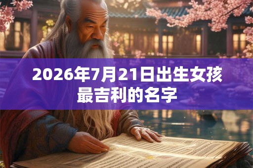 2026年7月21日出生女孩最吉利的名字
