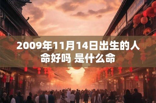 2009年11月14日出生的人命好吗 是什么命 2009年11月14日出生的人命好吗 是什么命