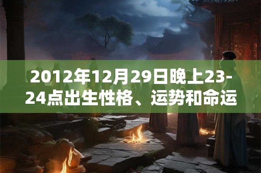 2012年12月29日晚上23-24点出生性格、运势和命运