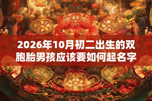 2026年10月初二出生的双胞胎男孩应该要如何起名字，五行属什么？