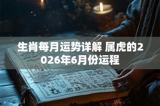 生肖每月运势详解 属虎的2026年6月份运程 生肖每月运势详解 属虎的2026年6月份运程