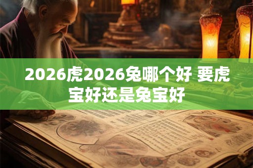 2026虎2026兔哪个好 要虎宝好还是兔宝好