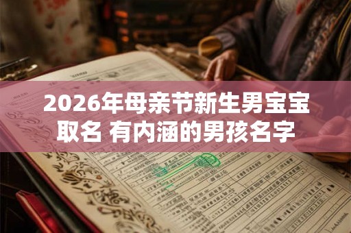 2026年母亲节新生男宝宝取名 有内涵的男孩名字