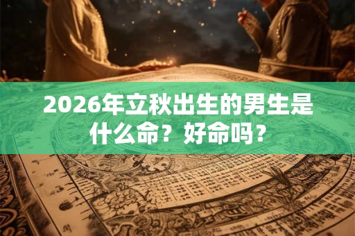 2026年立秋出生的男生是什么命?好命吗? 2026年立秋出生的男生是什么命?好命吗?