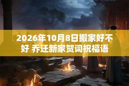 2026年10月8日搬家好不好 乔迁新家贺词祝福语