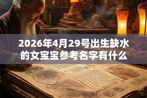 2026年4月29号出生缺水的女宝宝参考名字有什么