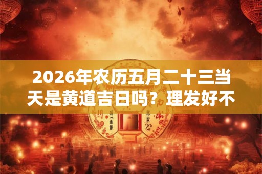 2026年农历五月二十三当天是黄道吉日吗？理发好不好？