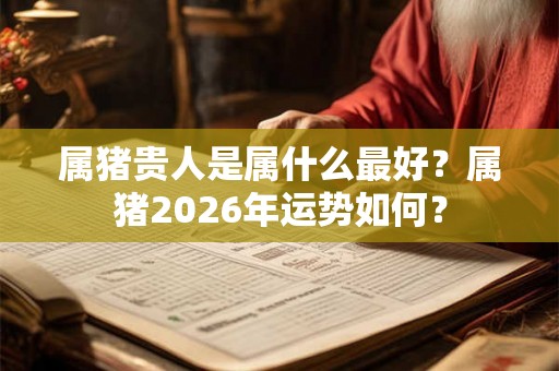 属猪贵人是属什么最好？属猪2026年运势如何？