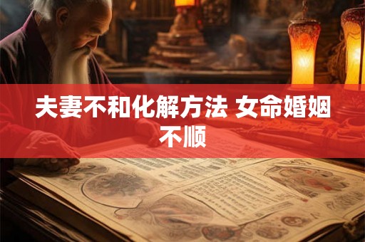 夫妻不和化解方法 女命婚姻不顺