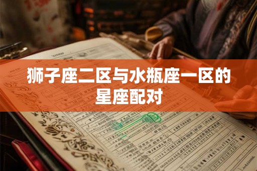 狮子座二区与水瓶座一区的星座配对