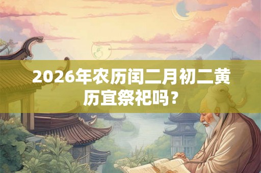 2026年农历闰二月初二黄历宜祭祀吗？