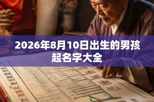 2026年8月10日出生的男孩起名字大全