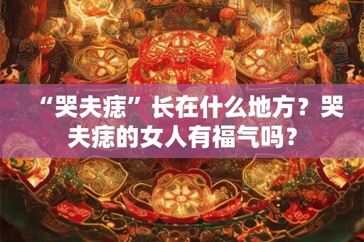“哭夫痣”长在什么地方？哭夫痣的女人有福气吗？