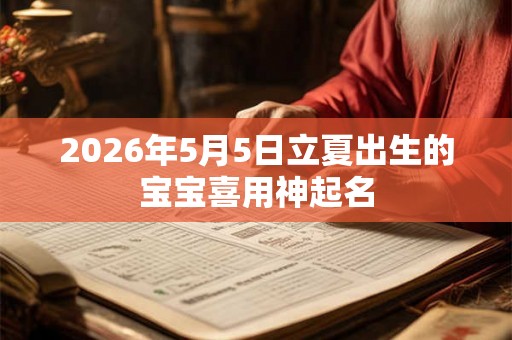 2026年5月5日立夏出生的宝宝喜用神起名 2026年5月5日立夏出生的宝宝喜用神起名