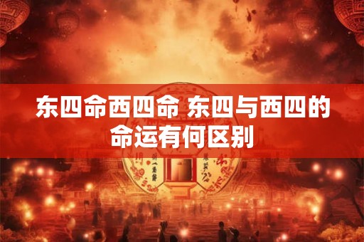 东四命西四命 东四与西四的命运有何区别