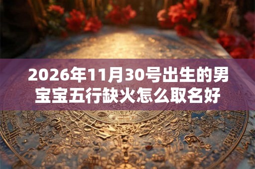 2026年11月30号出生的男宝宝五行缺火怎么取名好