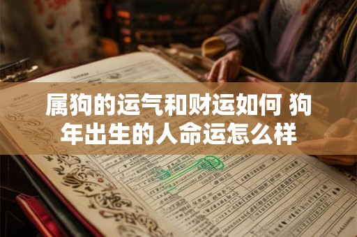 属狗的运气和财运如何 狗年出生的人命运怎么样