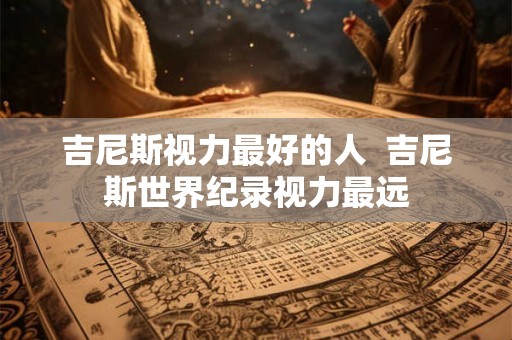 吉尼斯视力最好的人  吉尼斯世界纪录视力最远