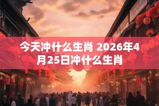 今天冲什么生肖 2026年4月25日冲什么生肖