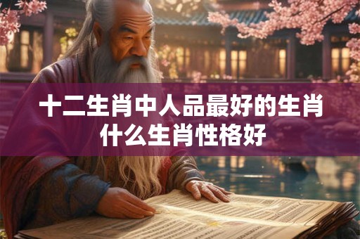 十二生肖中人品最好的生肖 什么生肖性格好 十二生肖中人品最好的生肖 什么生肖性格好