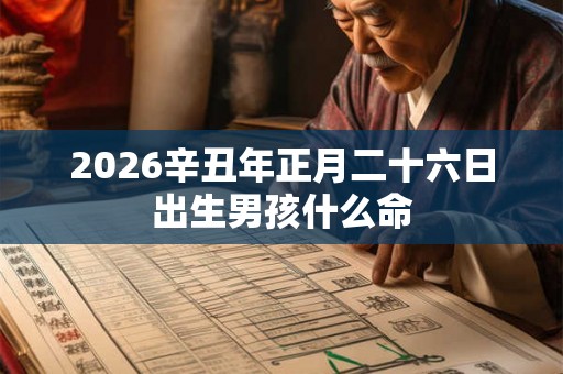 2026辛丑年正月二十六日出生男孩什么命