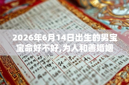 2026年6月14日出生的男宝宝命好不好,为人和善婚姻好