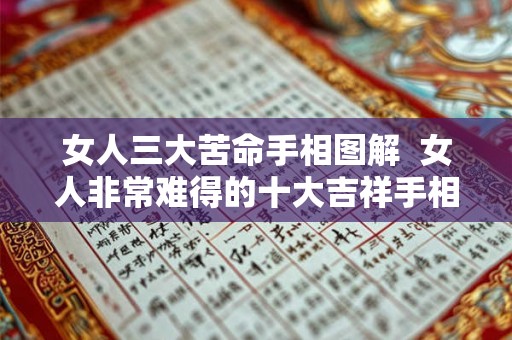 女人三大苦命手相图解 女人非常难得的十大吉祥手相 女人三大苦命手相图解 女人非常难得的十大吉祥手相