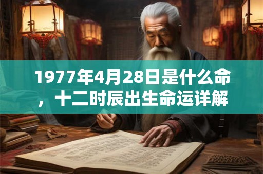 1977年4月28日是什么命，十二时辰出生命运详解