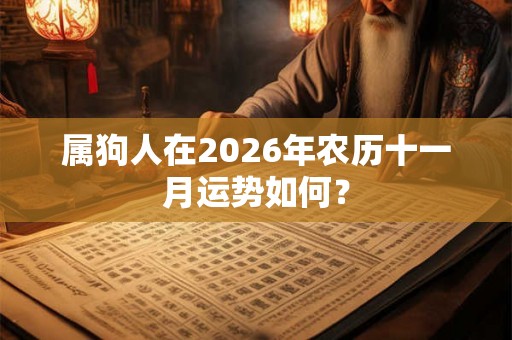 属狗人在2026年农历十一月运势如何？