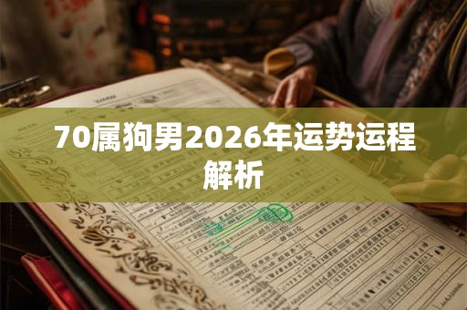 70属狗男2026年运势运程解析