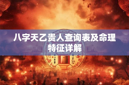 八字天乙贵人查询表及命理特征详解 八字天乙贵人查询表及命理特征详解