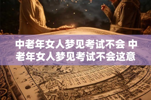 中老年女人梦见考试不会 中老年女人梦见考试不会这意味着什么