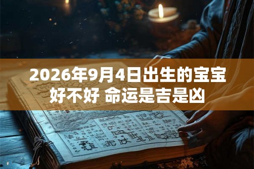 2026年9月4日出生的宝宝好不好 命运是吉是凶