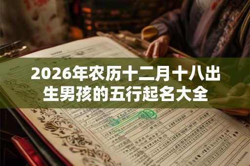 2026年农历十二月十八出生男孩的五行起名大全
