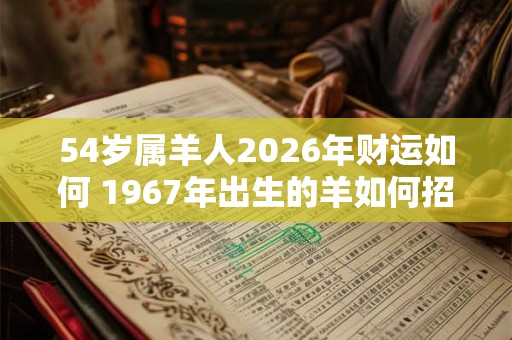 54岁属羊人2026年财运如何 1967年出生的羊如何招财