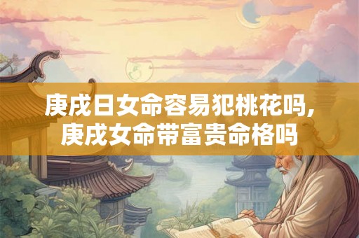 庚戌日女命容易犯桃花吗,庚戌女命带富贵命格吗