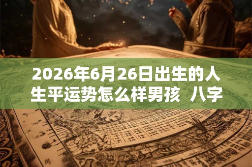 2026年6月26日出生的人生平运势怎么样男孩 八字测算解析 2026年6月26日出生的人生平运势怎么样男孩 八字测算解析